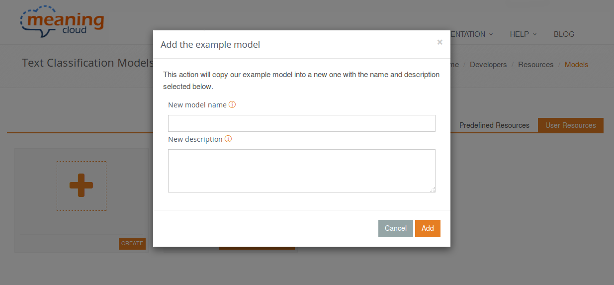 Add example model